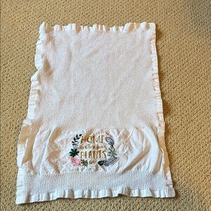 White Home Is Where Your Plants Decorative Kitchen Towel